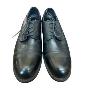 Shoes For Crews Senator 9.5 Black Water-Resistant Steel Toe Non-Slip Dress Shoe